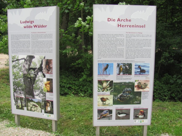 Klasyczne elementy edukacji ekologicznej - tablice na wyspie Herreninsel